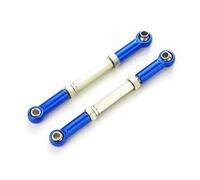 LSNUIND Adjustable Pull Rod Compatible With Traxxas For Slash 4X4 1/16 RC Car Upgraded Part 2pcs Aluminum Alloy Steering Linkage Servo Link Pull Rod Set(Dark blue)