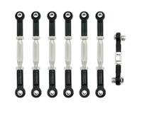 LSNUIND Adjustable Pull Rod Compatible With Traxxas For Slash 4X4 For VXL 2WD For Rustler For Stampede 1/10 RC Car Parts Metal Turnbuckles Camber Link Rod Linkage Set(Black)
