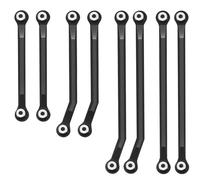 LSNUIND Adjustable Pull Rod Compatible With TRX-4M For High For Trail K10 For Pickup 1/18 RC Off-road Car Upgrade Parts Metal Chassis Links Set RC Car Link Rod(Black)