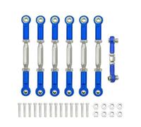 LSNUIND Adjustable Pull Rod For Traxxas For Slash 4X4 For VXL 2WD For Rustler For Stampede For Hoss 1/10 Metal Turnbuckles Camber Link Rod Linkage Set RC Car Parts(Blue)