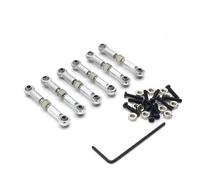 LSNUIND Adjustable Pull Rod For Wltoys 184011 A949 A959 A969 A979 K929 1/18 Metal Front/Rear Servo Link Tie Rod RC Car Parts And Accessories Upgrades Replacement Use(Silver)