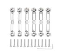 LSNUIND Adjustable Pull Rod For Wltoys A949 A959 A969 A979 K929 1/18 6PCS Metal Front/Rear Link Tie Rod RC Car Tracked Vehicle Parts And Accessories Upgrade Replacement Use(Silver)