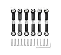 LSNUIND Adjustable Pull Rod For Wltoys A959 A959-B A949 A969 A979 K929 1/18 Metal Front Rear Tie Rod Linkage Servo Link Rod Set RC Car Upgrades Parts Accessorie Use(Black)