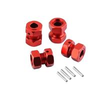 LSNUIND RC Cars Parts For Arrma For Kraton For Typhon For Outcast For Infraction For Limitless For Mojave For Felony 1/7 Metal Rc Car 17mm Wheel Hex Part(Red)