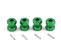 LSNUIND RC Cars Parts For Arrma For Kraton For Typhon For Outcast For Infraction For Limitless For Mojave For Felony 1/7 Metal Rc Car 17mm Wheel Hex Part(Green)