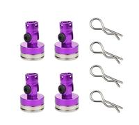 LSNUIND RC Cars Parts For Axial For SCX10 For Traxxas For TRX4 D90 D110 For HSP Drift For Sakura For Redcat 1/10 4pcs RC Car Body Posts Magnet Invisible Fixed Mount(PURPLE)