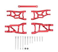 LSNUIND RC Cars Parts For Traxxas For Slash 2WD For VXL For Nitro For Raptor 1/10 Metal Front And Rear Suspension Arm Set RC Car Upgrades Parts(Red)