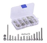 LSNUIND RC Cars Parts For Traxxas For Slash For Rustler For Axial For Hsp For Hpi For Arrma For Redcat 1/10 1/8 205Pcs Stainless Steel Countersunk Screw Kit Rc Truck