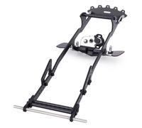 LSNUIND RC Chassis Frame For SCX10 For Capra 1/10 Carbon Fiber Frame Rail For LCG For Chassis Kit With Ultralight Portal Transmission Skid Plate RC Crawler(Chassis Kit A)