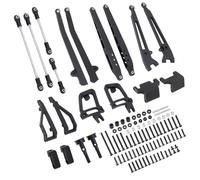 LSNUIND RC Chassis Frame For SCX10 I II AXI03025 AXI90104 AX90059 1/10 Metal Twin I-Beam 2WD Pre-Runner Suspension Conversion Kit RC Crawler Upgrade Part(Black)
