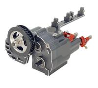 LSNUIND RC Gearboxes For SCX10 90046 For Capra 1/10 Metal Two Speed Three Speed Broken Wave Box RC Crawler(Titanium)