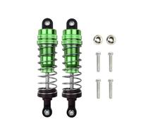 LSNUIND RC Parts For WLtoy 144001 1316 1/14 2PC Aluminum Metal Oil Filled Shock Absorber Front&Rear RC Car Crawler Short Course Truck Upgrad Part(Green)