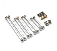 LSNUIND RC Parts Spare parts For FMS For Fire For Eazyrc For Thunder 1/18 Metal Tie Rods Set Remote Control Car Tracked Vehicles Parts And Accessories Upgrades Replacements(Silver)