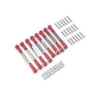 LSNUIND RC Parts Spare parts For WPL B1 B14 B-14 B24 B-24 C14 1/16 Metal Steering Pull Servo Rod Base RC Crawler Car Accessories Upgrades And Replacements Repairs Use(Red)