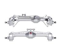 LSNUIND RC Portal Axle Compatible With Phoenix VS4-10 F10 1/10 RC Crawler Car Upgrade Parts Accessories Matel Front And Rear Portal Axle(Silver)