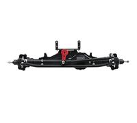 LSNUIND RC Portal Axle For Axial For Wraith 90018 RR10 For Capra 1.9 For UTB 1/10 Front Rear Axle CNC Aluminum Complete With Tie Rod Servo Mount RC Crawler(Black,Front)