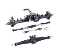 LSNUIND RC Portal Axle For Vanquish H10 1/10 CNC Aluminum Front Rear Straight Axle Set Complete Axles RC Crawler Car Optic Upgrade Parts(Black,Set)