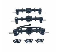 LSNUIND RC Portal Axle For WPL B16 B36 1/16 Six Wheel Drive Metal Upgrade Front Middle And Rear Door Axles RC Car Parts(Black)