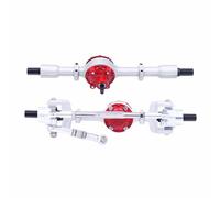 LSNUIND RC Portal Axle For WPL C14 C24 B14 B24 B16 B36 For JJRC For Henglong For Feiyu 1/16 Metal Upgrade Front And Rear Axle Assembly RC Car Parts(Silver a)