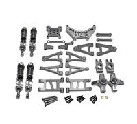 LSNUIND RC Steering Cup Models For MJX For Hyper Go 14301 14302 14303 1/14 Metal For Swing Arm Front Supension Arms Steering Cup Block Upgrade Set Rc Car Parts Replacement(Gray)