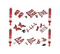 LSNUIND RC Steering Cup Models For UD1201 UD1202 Pro 1/12 Metal Steering Cup Shock Absorber Suspension Arm Shock Tower Link Kit RC Car Parts And Accessories Replacement(Red)