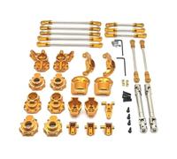 LSNUIND RC Steering Cup Models For WLtoys 104006 104010 104020 104026 1/10 Metal Front Rear Axle Covers Steering Rod Cup C For Seat Connector Drive Shafts RC Car Parts(Yellow)