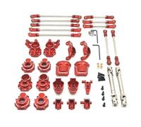 LSNUIND RC Steering Cup Models For WLtoys 104006 104010 104020 104026 1/10 Metal Front Rear Axle Covers Steering Rod Cup C For Seat Connector Drive Shafts RC Car Parts(Red)