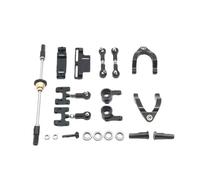 LSNUIND RC Steering Cup Models For WPL D12 1/10 Metal Upper Lower For Swing Arm Steering Cup Hex Adapter Accessories Set RC Car Parts And Accessories Upgrade Replacement Use(Black)