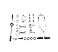 LSNUIND RC Steering Cup Models For WPL D12 1/10 Metal Upper Lower For Swing Arm Steering Cup Hex Adapter Set RC Car Parts And Accessories Upgrades And Replacements Use(Silver)