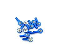 LSNUIND RC Upgrade Parts For 10PCS M2 Ball Joint Metal Head Buckle Steering Pushrod Tie Rod End For Mini Connecting Rods For RC Car(Blue)