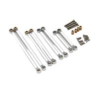 LSNUIND RC Upgrade Parts For FMS For Fire For Horse For Eazyrc For Thunder 1/18 Storm RC Remote Control Car Metal Upgrade Accessories Trolley Set Repair Parts(Silver)