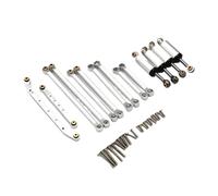 LSNUIND RC Upgrade Parts For FMS For Fire For Horse For Eazyrc For Thunder Storm 1/18 RC Remote Control Car Metal Upgrade Accessories Shock Absorber Trolley Set(Silver)