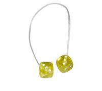 LSNUIND RC Upgrade Parts For TRX4 For SCX10 III For Bronco VS4-10 TF2 For RGT EX86190 1/10 Multicolor Fuzzy Dice Kit Hanging Pendant RC Car Crawler Upgrade Accessories(Yellow)
