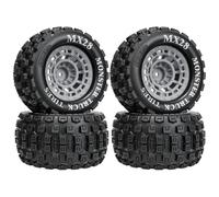 LSNUIND Rc Upgrades Spare For Arrma Big For Rock For Granite For Vorteks 3S For Traxxas For Rustler 1/10 Tires With 12mm Hex Adapter RC Truck Parts(Grey)