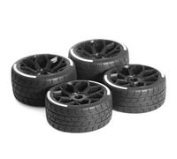 LSNUIND Rc Upgrades Spare For Arrma For Firebird For FELONY For FSR Flying God For Mustang GT Da DA 1/7 4Pcs Tire Tyre 17mm Wheel Hex RC Upgrade Accessories