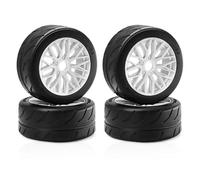 LSNUIND Rc Upgrades Spare For Arrma For Infraction For Felony For Limitless 1/7 4pcs 100x42mm 42/100 Tire Tyre 17mm Wheel Hex RC Car Upgrade Parts(WHITE)