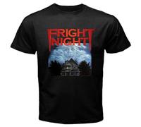LSNUO Fright Night Movie Logo Men's Black T-Shirt Size S-3XL