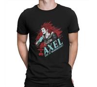 LSNUO Kingdom-Hearts-Riku-Game-est-Tshirt-for-Men-Axel-Got-It-Memorized-Round-Neck-Pure Black