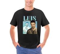 LSNUO Luis-fonsi-shirt-despacito-fan-art-tee-90-39-s-puerto-rico-poster-style Black