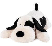 Lsoar Black White Dog Weighted Plush for Anxiety & Stress Relief 22 Inch 4.5 lbs - Calming Stuffed Animal Toy, Sensory Gift for Kids & Adults