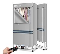 Lsoiup Clothes Dryer 1500W Portable Clothes Airer, 2/3 Tier Folding Electric Clothes Horse Rack Indoor, Foldable Energy Efficient Heated Clothes Dryer Indoor