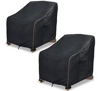 LSongSKY Adirondack Chair Covers 2 Pack,Waterproof Heavy Duty Outdoor Chair Covers,Adirondack Patio Chair Covers for Outdoor Furniture,(33W x 35 D x 36 H inches),Black