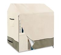 LSongSKY Outdoor Kids' Playhouse Cover, Waterproof, Fits Up to 45" L x 40" W x 52" H, Protects from Rain, Snow, Dirt & Hail, White&Grayish Green, 600D Oxford