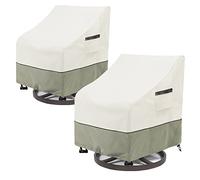 LSongSKY Outdoor Swivel Lounge Chair Cover 2 Pack,(35 W x 37 D x 38.5 H inches)100% Waterproof Heavy Duty Outdoor Chair Covers,Patio Furniture Cover for Swivel Patio Chair,Beige