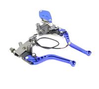 Lspbfkq Brake Handle Lever 7/8" 22mm Universal Motorcycle Brake Adjust Handles Handlebars Hydraulic Clutch Master Cylinder Levers(Blue AB)