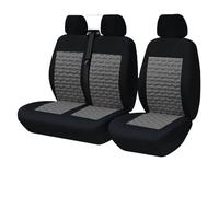 Lspbfkq Car Seat Covers For Mk6 For Transit 2+1 Universal 4mm Sponge Seat Covers Fit For Most Van Truck Interior Accessories(Gray)
