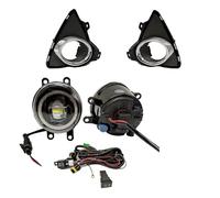 Lspbfkq Front Bumper Fog Light For Toyota For Auris 2014 2015 Harness Wiring Cover Grille Halogen Angel Eyes DRL Car Front Bumper Fog Lights Fog Lamp Assembly(White ring set)