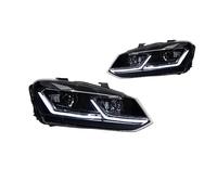 Lspbfkq Headlamp For VW For POLO Headlights 2011-2018 For GTI Styling LED Daytime Lights Dual Projector Car Modified Car Headlight Assemblies(LHD,Sliver)