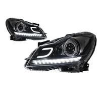 Lspbfkq Headlamp For W204 Headlights 2011-2013 C200 C300 C Class Styling LED DRL Dual Projector Car Modified Car Headlight Assemblies