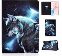 LSPCASA Case for Honor Pad 10 (12.1 Inch 2025) PU Leder Tablet Cover with Stand Function and Slot Folio Folding Case Cover for Honor Pad 10-Wolf